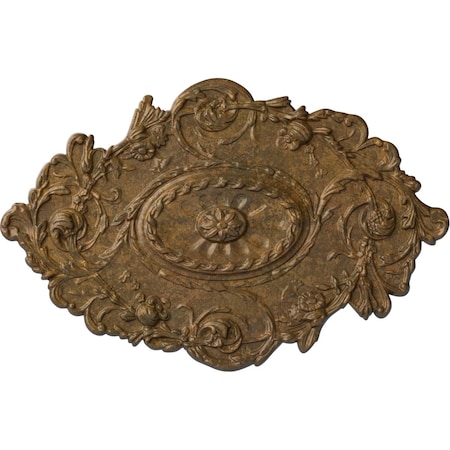 Strasbourg Ceiling Medallion, Hand-Painted Rubbed Bronze, 30 1/2"W x 20"H x 1 1/2"P